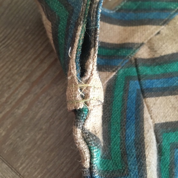 Chevron Burlap Handbag - Picture 6 of 6